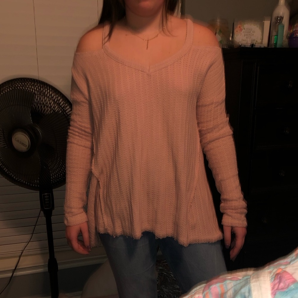 shoulder cut out sweater